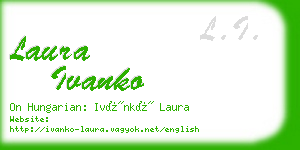 laura ivanko business card